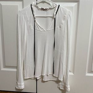 EUC Pull & Bear Long Sleeved Blouse with Ribbon